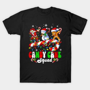 Candy Cane Squad - Christmas Dabbing Santa Xmas Lights pajamas T-Shirt